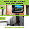 HIDEit Wally Receiver can be wall mounted in RVs and campers or VESA mounted to the back of a wall mounted TV.