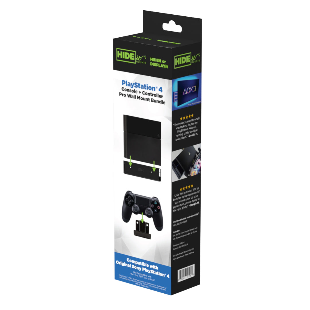 W - HIDEit 4B Retail Packaging | Original PS4 Mounts in Retail Packaging