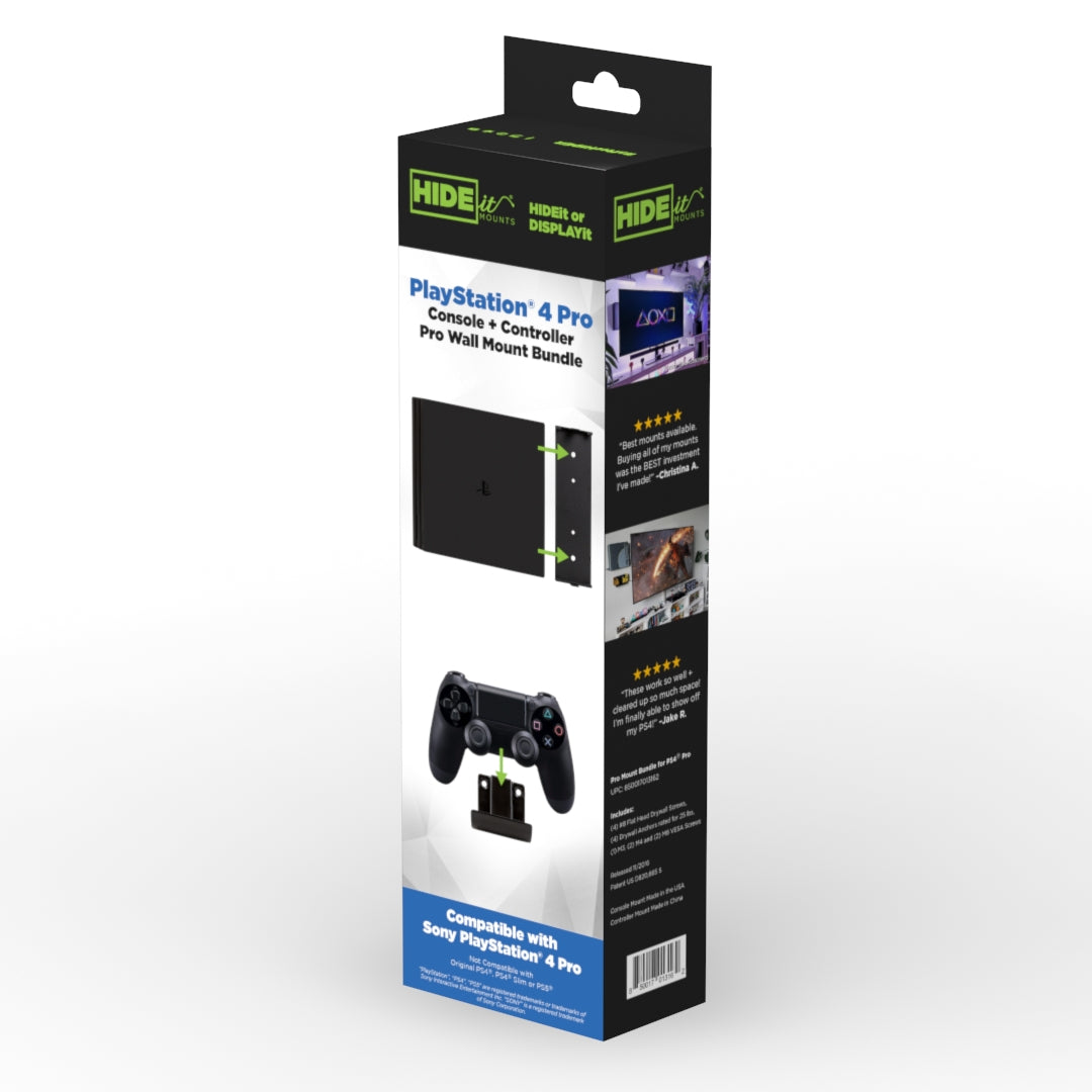 W - HIDEit 4P Retail Packaging | PS4 Pro Mounts in Retail Packaging