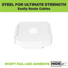 Apple AirPort Express Wi-Fi Router securely held in steel HIDEit Air-XS wall mount for ultimate protection.