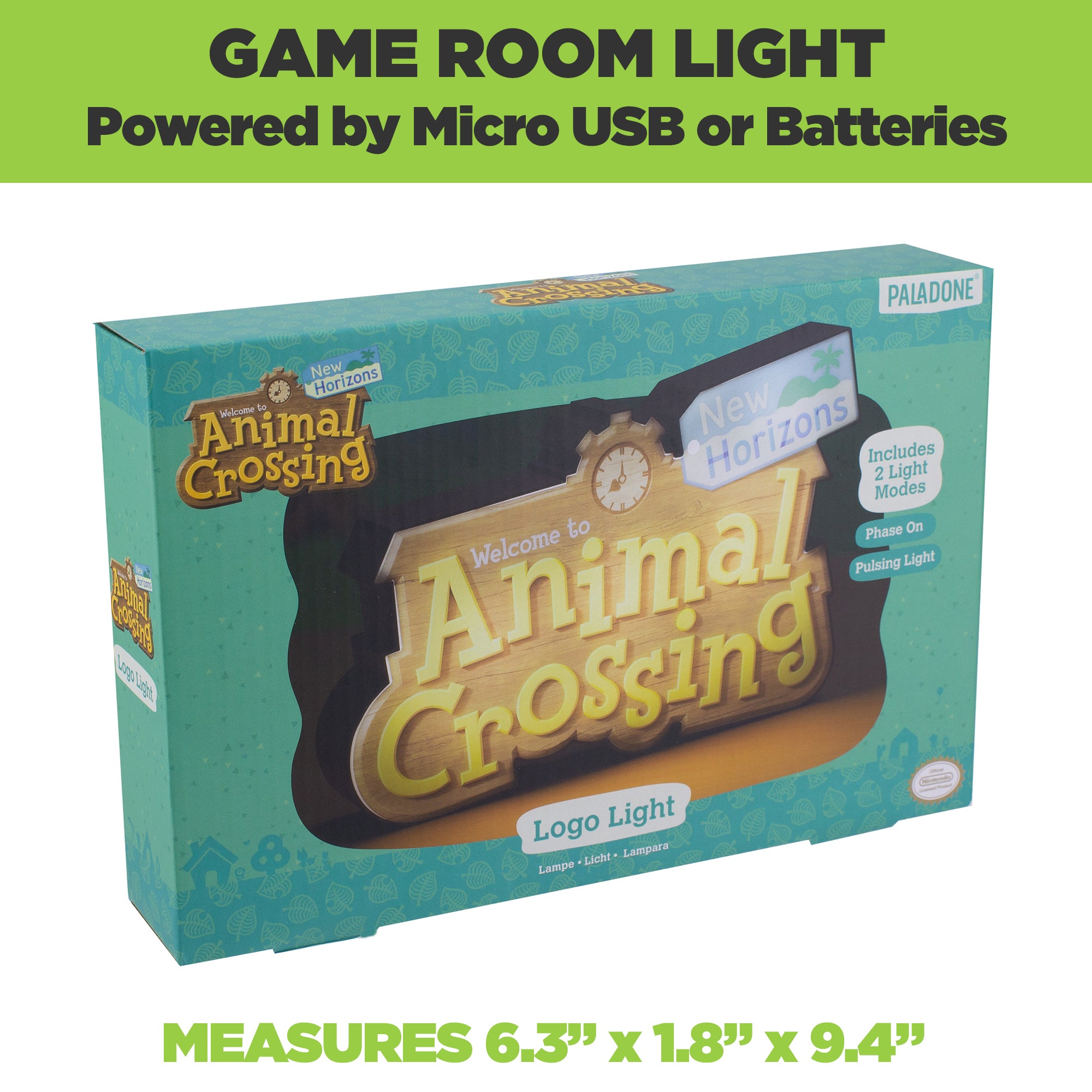 Nintendo game room light powered by USB cable or batteries in Paladone package. Sold by HIDEit Mounts.