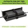 ProAVPB features multiple cutouts for zip ties, hook and loops or other tie downs.