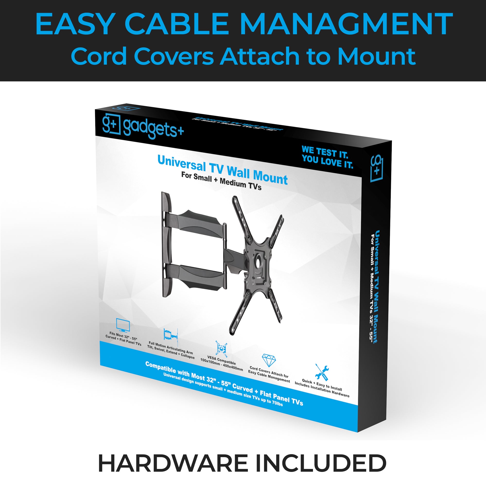 32-inch Cord Cover - On-wall Cable Management Kit For Wall-mounted