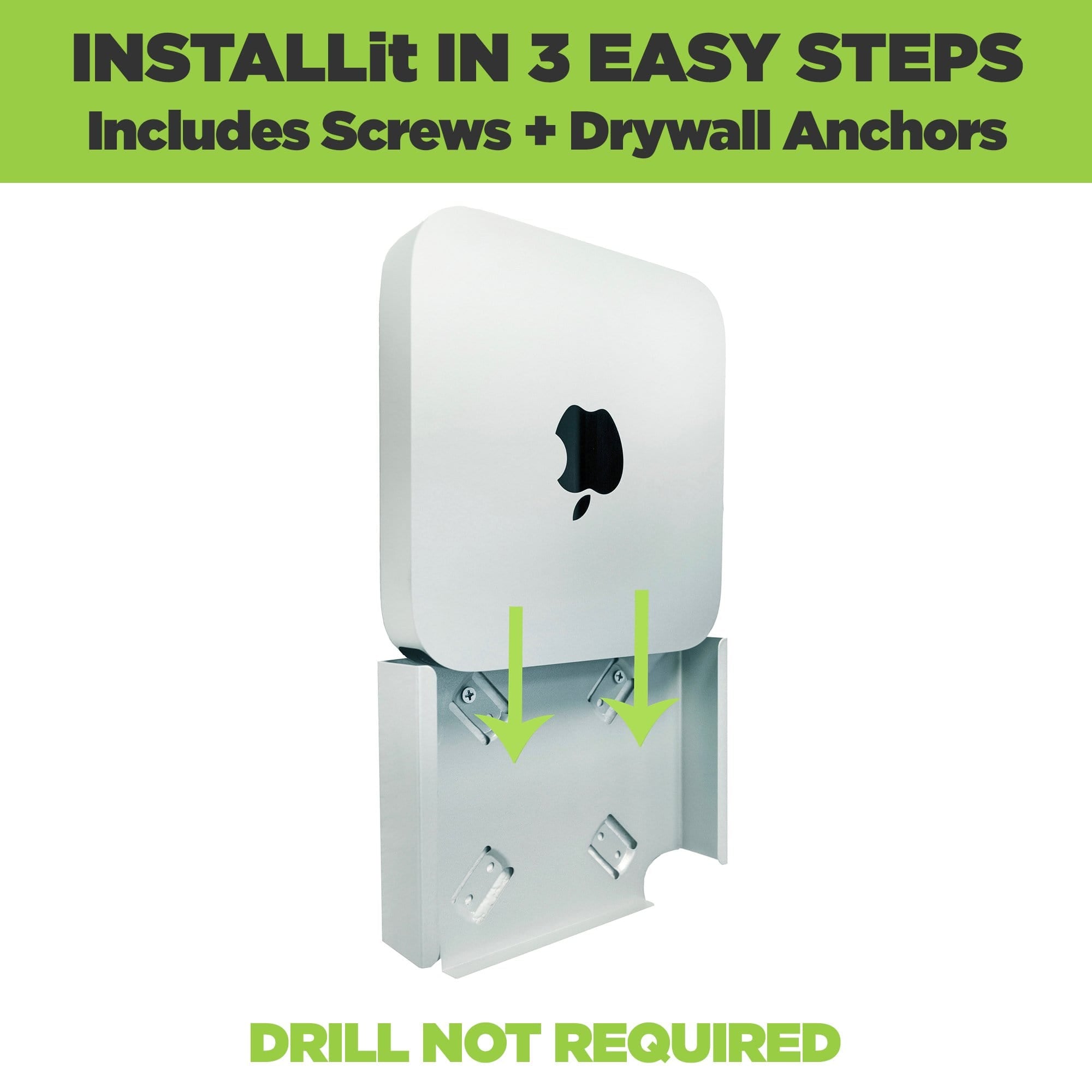 DIY Mac mini Mount installation, drill not required for wall hanging.