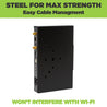 HIDEit EA-1 Wall Mount is made from steel for ultimate strength when mounted and won't interfere with Control4 systems.