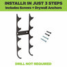 HIDEit Mini Bat Mount installs in 3 easy steps and comes with all necessary hardware. Drill not required.