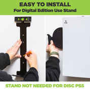 HIDEit PS5 Wall Mount is easy to install. No drill required and stud mounting optional.