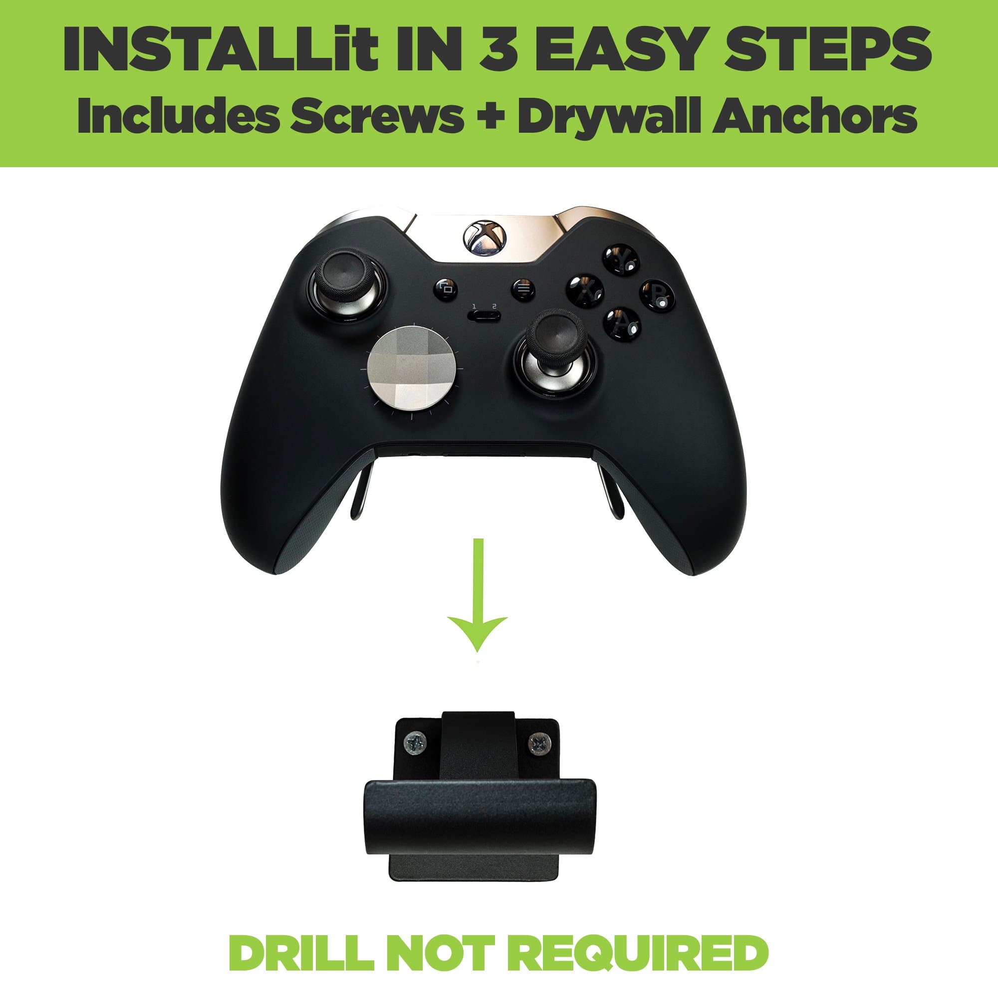 HIDEit's controller wall mount, Uni-C, installed in three easy steps to save space.
