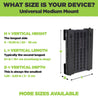Universal Medium Mount adjusts to fit a wide range of devices including wireless routers and modems.