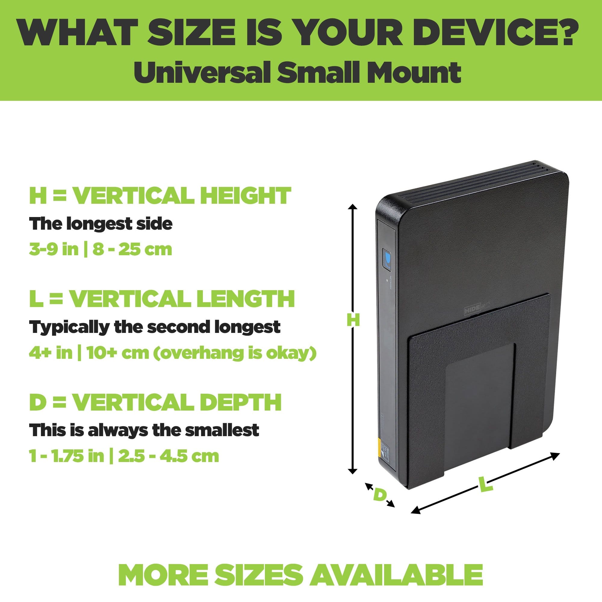 Small Box Mount Small Cable Box Wall Mount | Small HIDEit Mount for TV Set-top Boxes ...