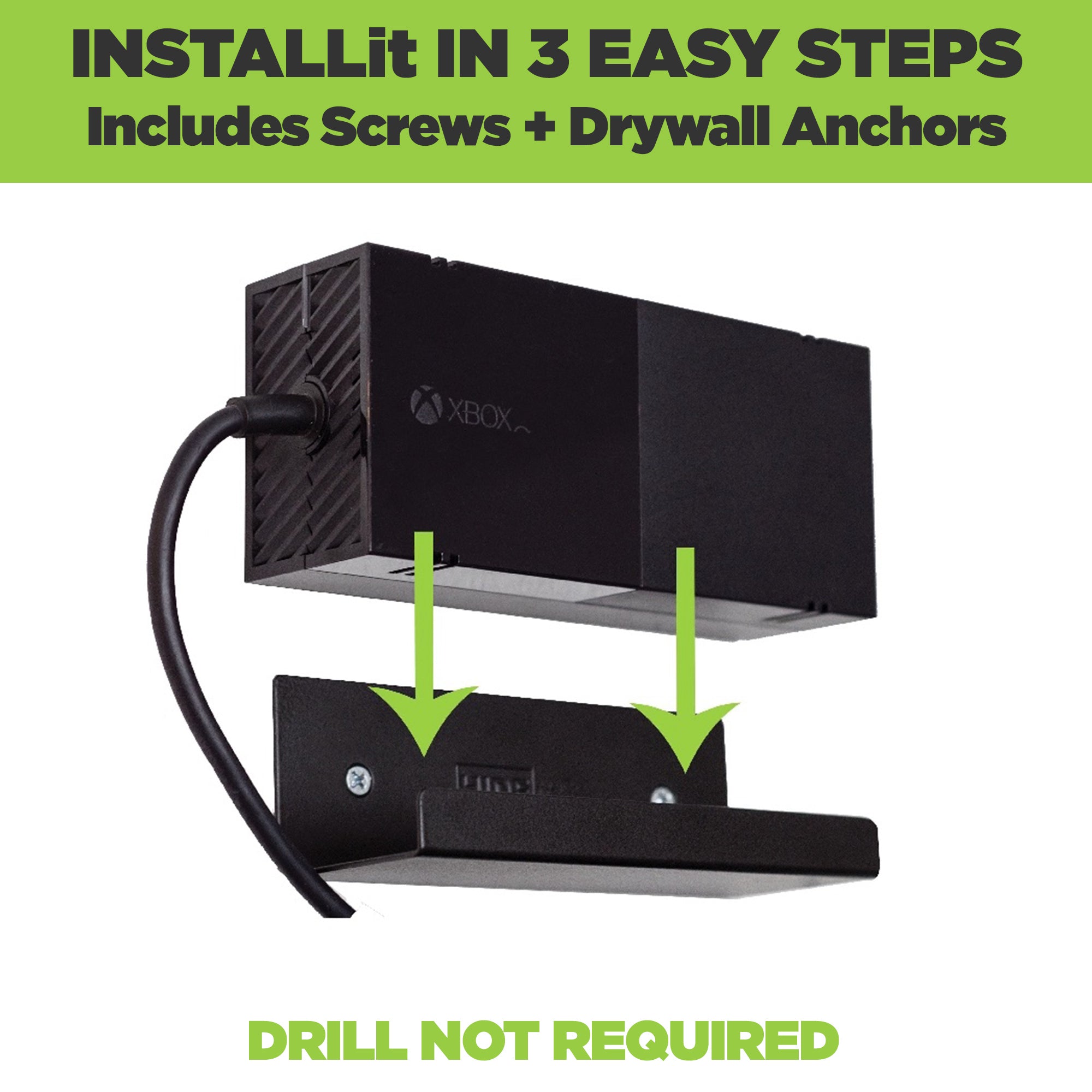 HIDEit Mounts are easy to install in 3 easy steps. All mounting hardware is included.