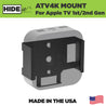 HIDEit Mounts Apple TV 4K Mount. This Apple TV 4K Wall Mount is Made in America by an American Company.