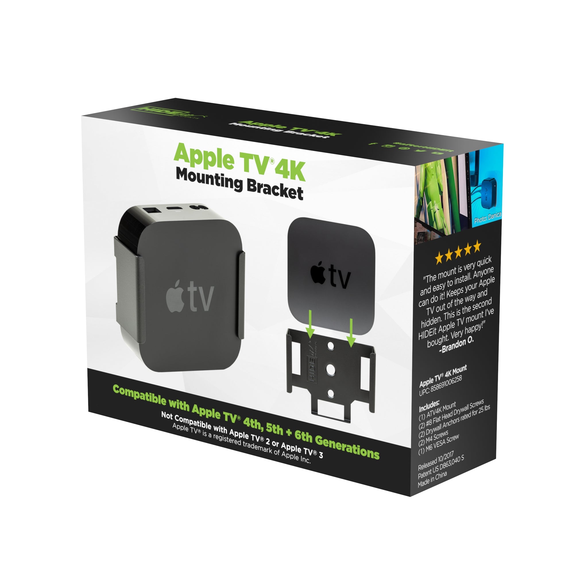 W - HIDEit ATV4K Retail Packaging | Apple TV 4K Mounts in Retail Packaging