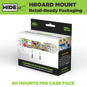 W - HIDEit HBoard Retail Packaging | Horizontal Snowboard Mount Clips in Retail Packaging