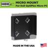 HIDEit Mounts Micro Mount. This Dell OptiPlex Micro Wall Mount is Made in America by an American Company.