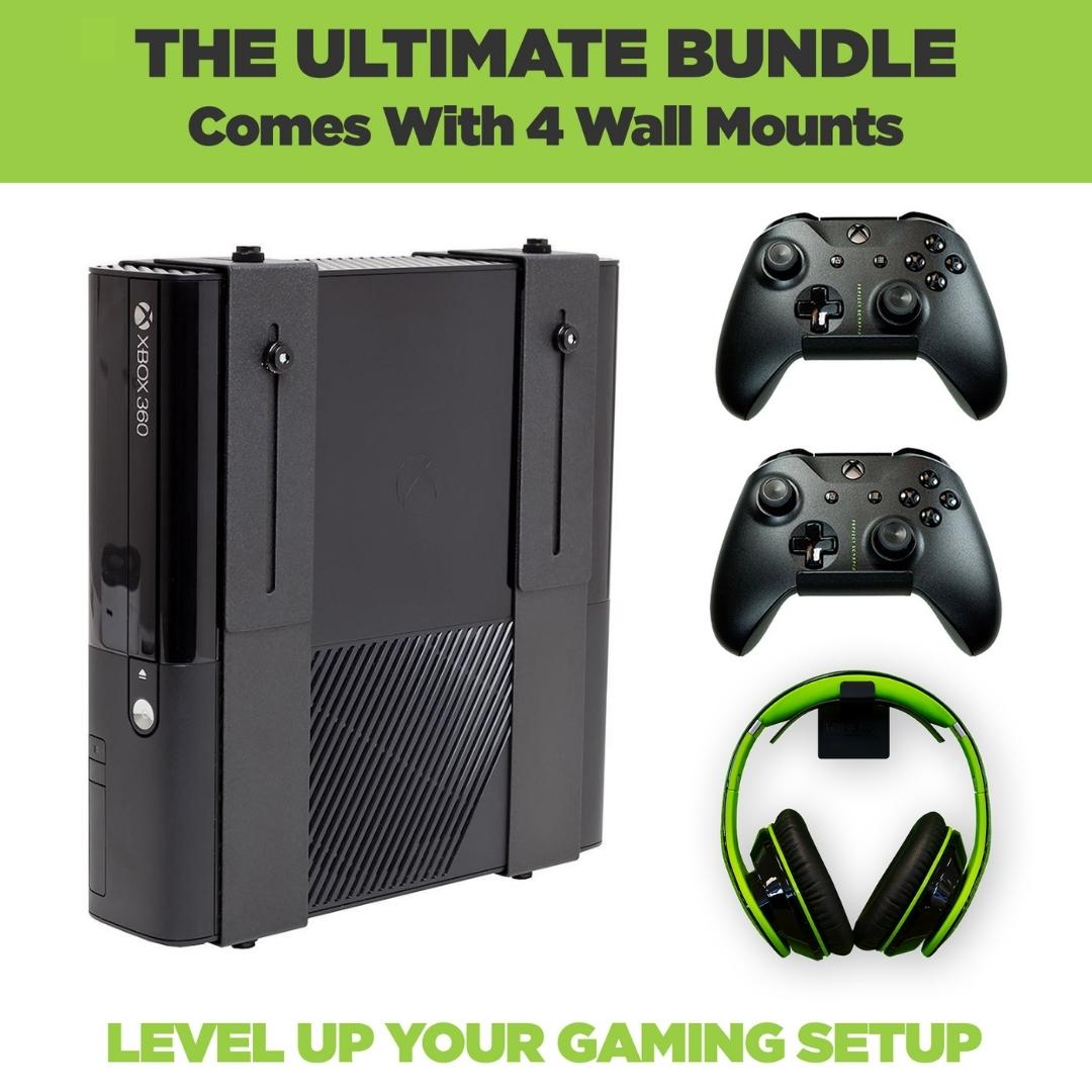 HIDEit Uni MW Adjustable Xbox 360 Xbox One Xbox One Slim Wall Mount Ultimate Bundle
